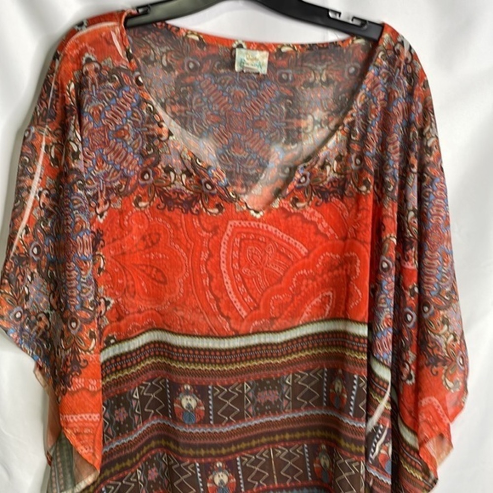 Unity Beach caftan style, cover up bright colors